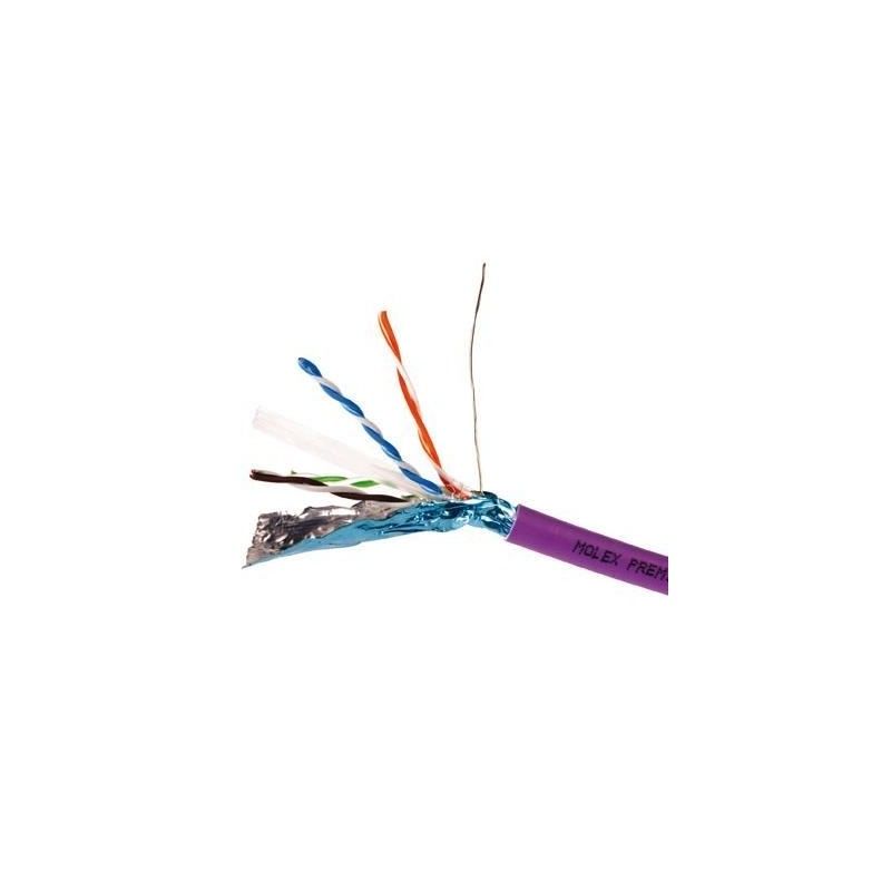 Cablu F/UTP cat.6, manta LSZH, Euroclass Dca-s2,d2,a1 - 500m/tambur, Violet - Molex