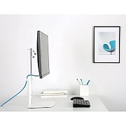 Suport de birou pentru monitor, reglabil, 17 - 27 inch, Alb, Techly, ICA-LCD 260