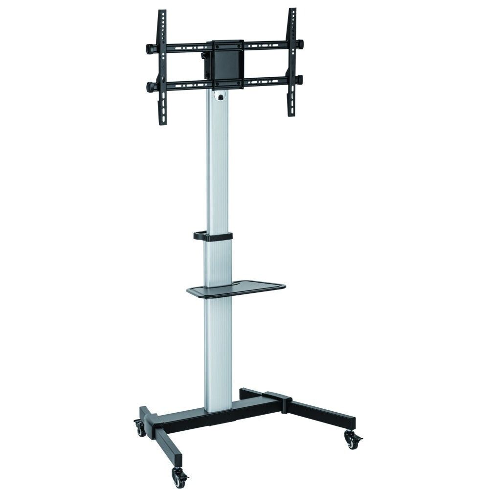 Stand TV aluminiu, universal, reglabil inaltime, raft inclus, 37 - 86 inch, Techly, ICA-TR1546