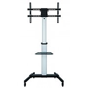 Stand TV aluminiu, universal, reglabil inaltime, raft inclus, 37 - 86 inch, Techly, ICA-TR1546