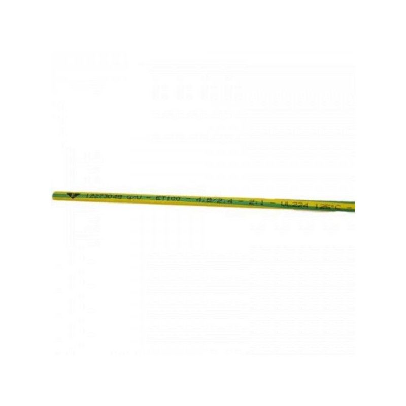 Tub termocontractabil 6,4 / 3,2 mm ET100, galben/verde (24buc)- ELEMATIC