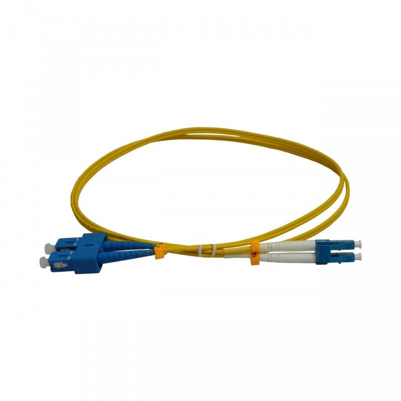 Patchcord FO SC/PC-LC/PC, SM OS2 9/125, manta LSZH 3.0mm, duplex 15m - Emtex