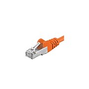 Patchcord SFTP RJ45-RJ45 Cat.6A, 0.5m, portocaliu