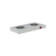 Modul ventilatie cu doua ventilatoare 19'' 1U, intrerupator ON/OFF, DECKRO