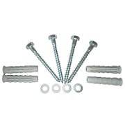 Set fixare rackuri pe perete, capacitate 120Kg, contine 4 x diblu nylon + holsurub cap hexagonal 14 x 70mm + saibe plate - ELEMATIC