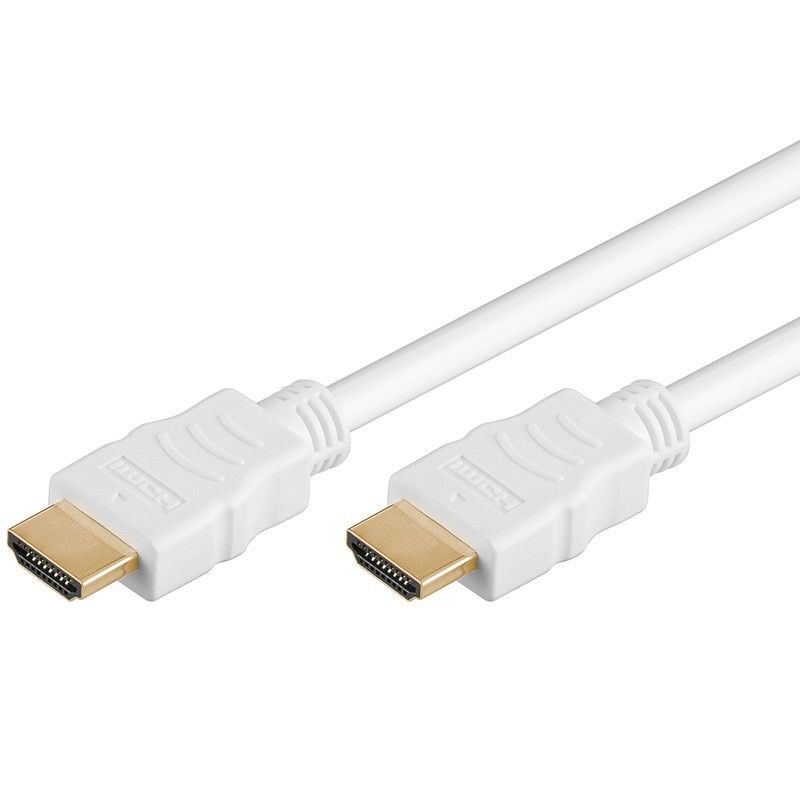 Cablu HDMI, tata-tata, 4K, High quality, V1.4 contacte aurite, 5m, alb, PremiumCord