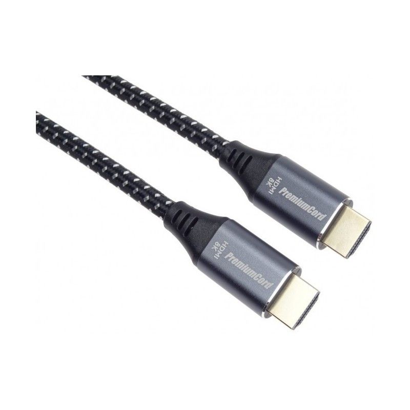 Cablu HDMI, Ultra High Speed, 8K@60Hz, V2.1, conectori auriti metalici din aluminiu, 1m, PremiumCord