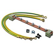 Kit de impamantare cu bara egalizatoare de potential cu 6x conexiuni, 4x cabluri diam.4mm / lungime 40cm, DECKRO
