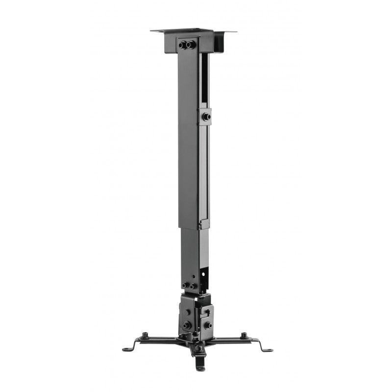 Suport de tavan pentru videoproiector, Nexio, reglabil, extensie 43-65 cm, capacitate sustinere 20KG, Negru