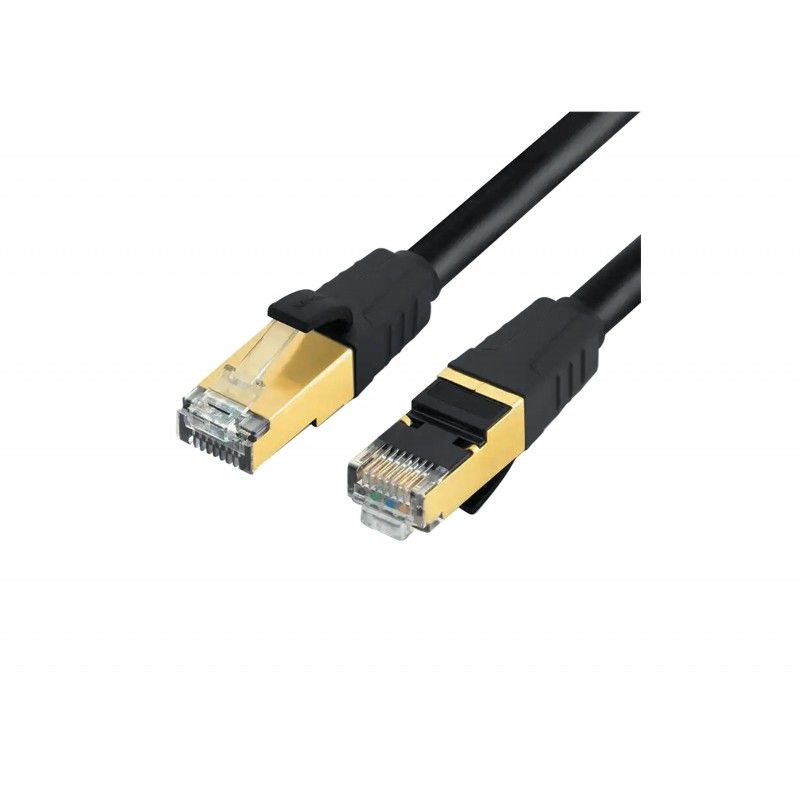 Patchcord SFTP RJ45-RJ45 Cat.7, LSZH, 1m, negru - EMTEX