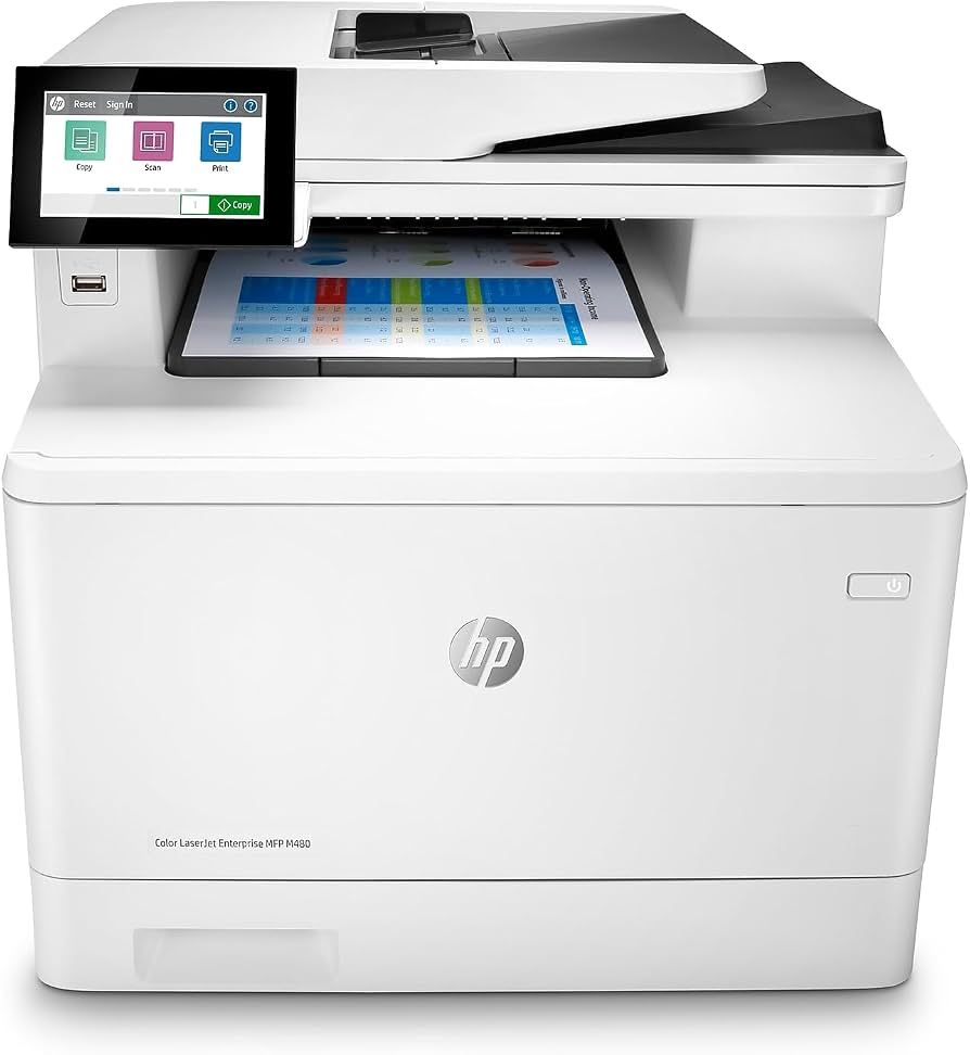 Imprimanta multifunctionala laser color HP MFP M480f, A4, duplex, ADF, USB 2.0, Wi-Fi, 27 ppm negru, 27 ppm color