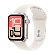 Apple Watch SE 3 GPS 40 mm Carcasă din aluminiu Starlight cu brățară Sport Starlight - M/L
