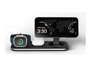 Satechi Qi2 Trio Wireless Charging Pad - with Type A,C,G plugs - Space gray
