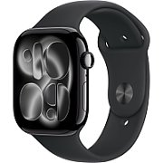 Apple Watch Series 11 jet black aluminium 46mm 4G black sport band Size S/M