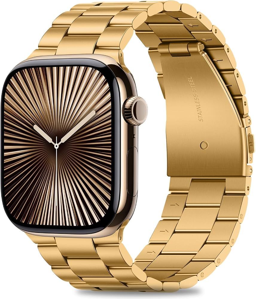 Stainless Steel Links for Apple Watch 46mm Gold