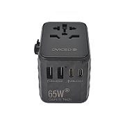 Dviced Universal travel adapter 65W GaN - Black