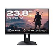 JAPANNEXT Monitor 23.8  IPS Full HD 200Hz 0.5ms, Adjustable Height and Tilt, Integrated Speakers, G-Sync/FreeSync