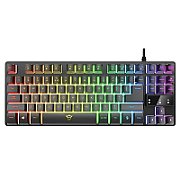 Kit Trust GXT 832 Thado Wireless, material ABS, tastatura TKL, iluminare, mouse optic, rezolutie maxima 6400 DPI