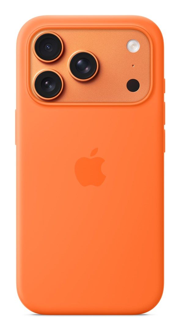 iPhone 17 Pro Silicone Case Orange MagSafe