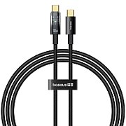 CABLU alimentare si date Baseus Explorer, Fast Charging Data Cable pt. smartphone, USB Type-C la USB Type-C 100W, oprire automata incarcare, braided, 1m, negru  P10319703111-00  (timbru verde 0.08 lei) - 6932172660611