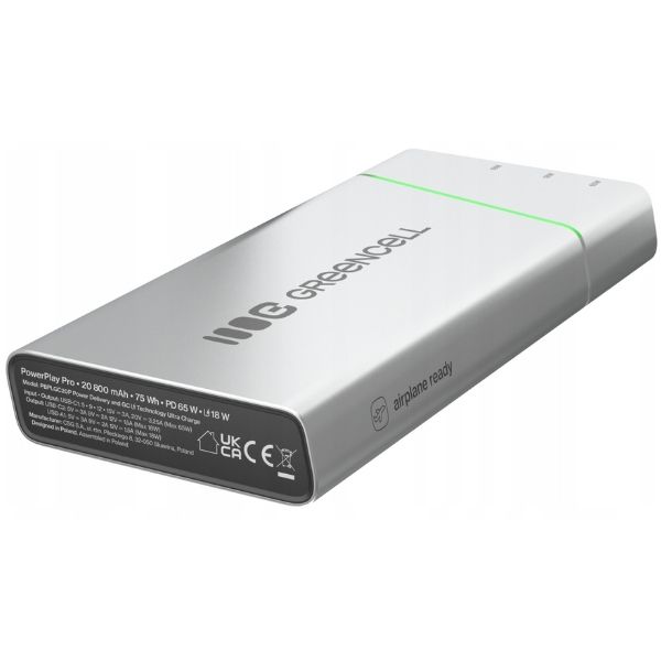 Green Cell PowerPlay Pro Powerbank 20800mAh 65W – încărcare rapidă, PD, Ultra Charge, fabricat în Polonia