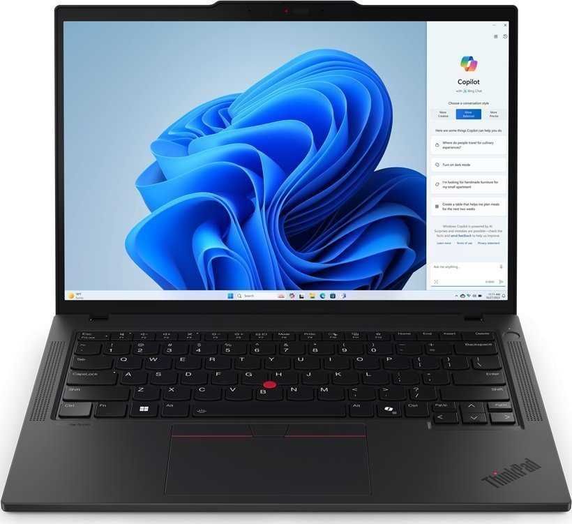 Laptop Lenovo ThinkPad T14 Gen 5 21ML0046PB, 14 inch 1920 x 1200 Touchscreen, Intel Core Ultra 7 155U (12 C / 14 T, 1.7 GHz - 4.8 GHz, 12 MB cache, 28 W), 16 GB DDR5, 1 TB SSD, Intel Graphics, Windows 11 Pro