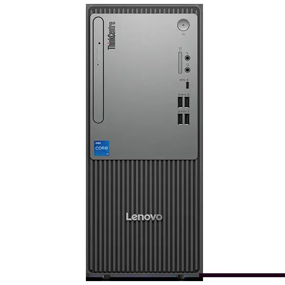 Desktop PC Lenovo ThinkCentre neo 50t Gen 5 Tower, Intel Core I3-14100 (4 C / 8 T, 3.5 GHz - 4.7 GHz, 12 MB cache, 65 W), 32 GB DDR5, 512 GB SSD, Fara unitate optica, Intel UHD Graphics 730 Partajata, 180 W, Fara sistem de operare