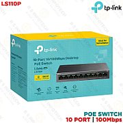 Switch TP Link, 10-Port 10/100Mbps Desktop Switch with 8-Port PoE+, 10BASE-T: UTP category 3, 4, 5 cable (maximum 100m), 100BASE-TX: UTP category 5 or above cable (maximum 100m), 2 Gbps