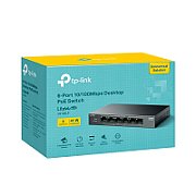 TP-LINK SWITCH LS106P, 6-Port 10/100Mbps Desktop Switch with 4-Port PoE+, 10BASE-T: UTP category 3, 4, 5 cable (maximum 100m), 100BASE-TX: UTP category 5 or above cable (maximum 100m), power input 220~240V, 50/60Hz (NV)