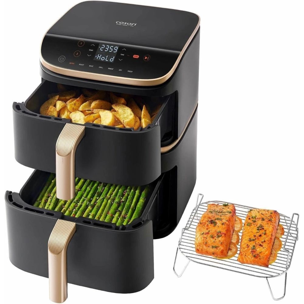 Cosori Turbo Tower Pro Smart Single 10.8 L Stand-alone 2630 W Hot air fryer Black  Gold