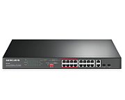 Switch Mercusys Gigabit Rackmount MS120GP, 16× Gigabit PoE+ RJ45 ports, 2× Gigabit non-PoE RJ45 ports, si 2× Gigabit SFP slots
