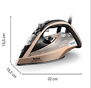 Tefal Ultimate Pure FV9852E0 iron Dry & Steam iron Durilium AirGlide Autoclean soleplate 3200 W Black  Copper