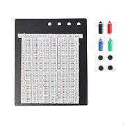 Breadboard with 2390 connection points
Power strips: 500 connection points
Dual strips: 1890 connection points
ABS housing
Accepts 20-29AWG wire diameter
Voltage/current: 300V/3-5A
Packaging: bulk 1 pc.