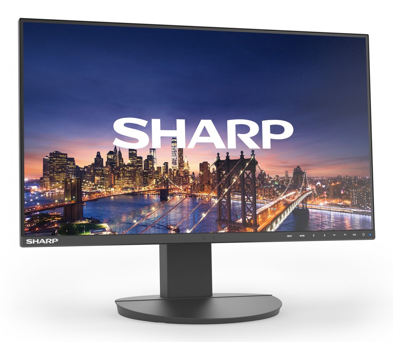 Sharp MODEL DD-EA241F, Negru, monitor LCD de 24 , FHD (1920x1080), DP, HDMI, DVI, VGA, ajustabil pe înălțime cu 150 mm