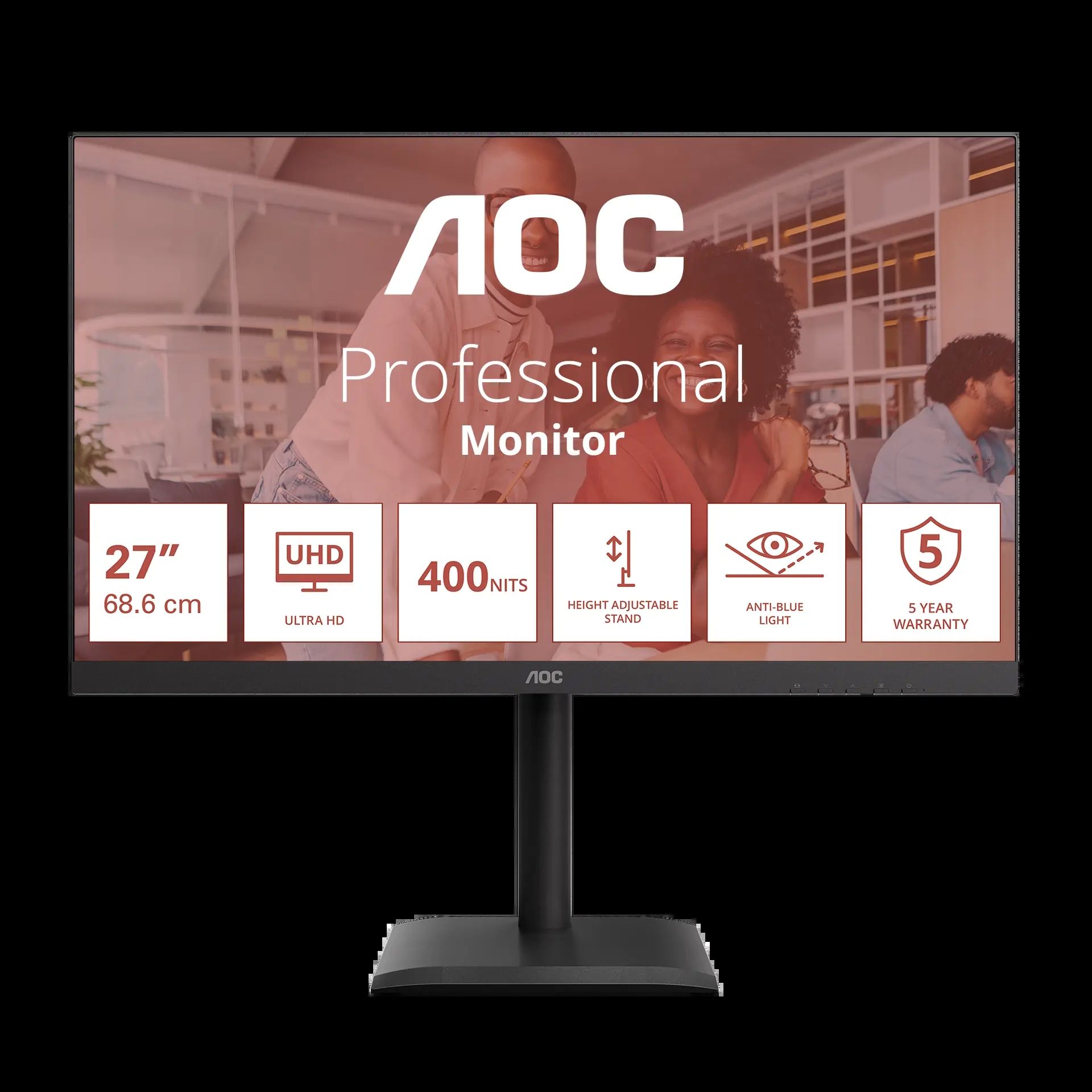 AOC E4 U27E4CV monitoare LCD 68,6 cm (27 ) 3840 x 2160 Pixel 4K Ultra HD LED Negru