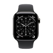 Apple Watch Series 11 GPS + Cellular 42mm Carcasă din Titan Ardezie cu Brățară Sport Neagră - M/L