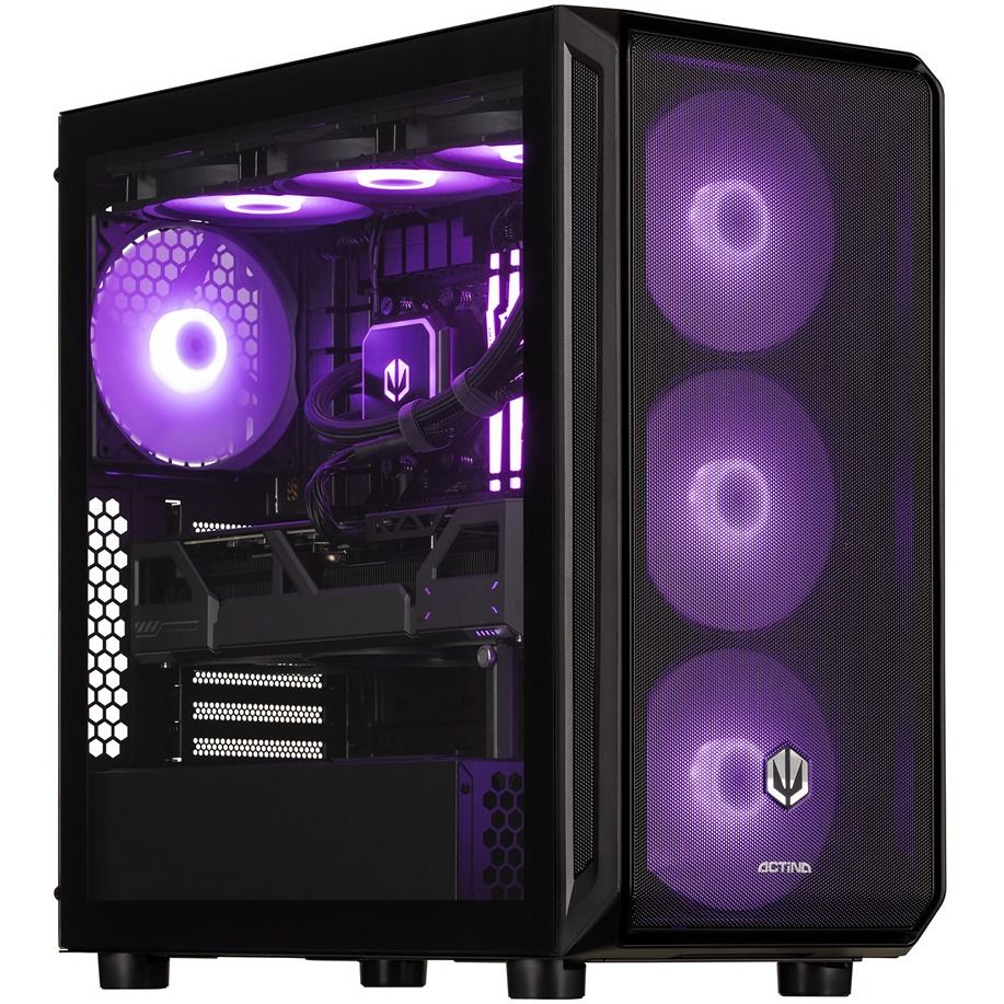 Desktop PC Actina, AMD 9700X (8 C / 16 T, 3.8 GHz - 5.5 GHz), 32 GB RAM, 512 GB SSD, AMD RX 9060 XT 16 GB, Windows 11 Pro