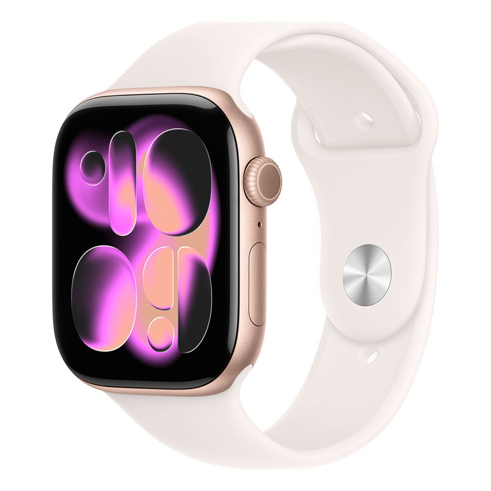 Apple Watch S11 Cellular 46mm Rose Gold Aluminium Case with Light Blush Sport Band - M/L