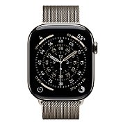 Apple Watch S11 Cellular 46mm Natural Titanium Case with Natural Milanese Loop - M/L
