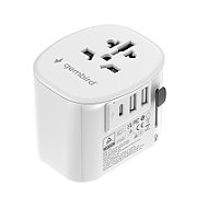 ALIMENTATOR retea 220V GEMBIRD, universal, conectori: US/UK/EU/AU, 1x USB Type-C 15W, 2x USB-A 12W, siguranta 10A, max. 2300W, alb,  TPA-EU2A1C15-01-W  (timbru verde 0.8 lei)