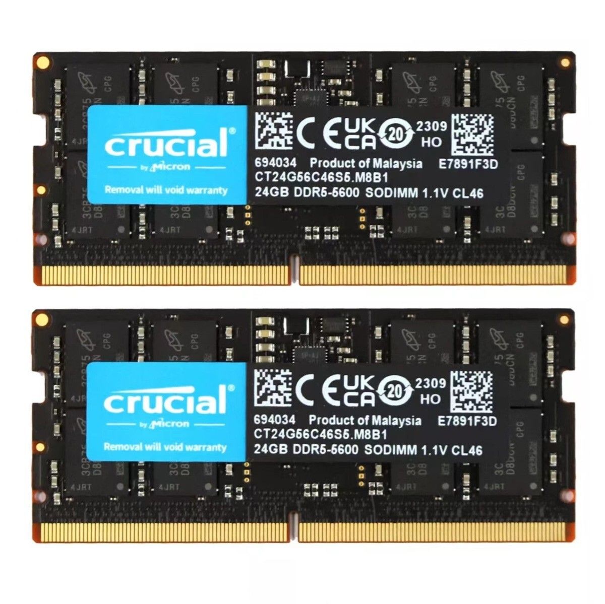Crucial CT24G56C46S5 module de memorie 24 Giga Bites 1 x 24 Giga Bites DDR5 CCE