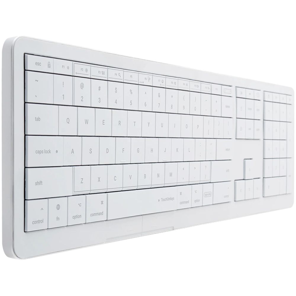 CLEVETURA CLVX 1 Touch-On-Keys AI Wireless Keyboard, ANSI US Mac layout, Scissor Switches, Aluminum Chassis, Interactive RGB, Mac/iPad/AppleTV/PC support