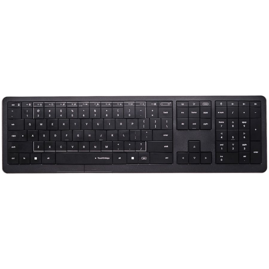 CLEVETURA CLVX 1 Touch-On-Keys AI Wireless Keyboard, ANSI US Windows Layout, Scissor Switches, Aluminum Chassis, Interactive RGB, Windows/Linux/MacOS support