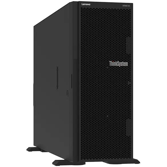 Lenovo ThinkSystem ST650 V3 Xeon Silver 4510 (12C 2.4GHz 30MB Cache/150W) 32 GB (1x32GB 4800MHz 1Rx4 DDR5 RDIMM) 8 SAS/SATA 9350-8i 1x1100W Titanium 3 Standard