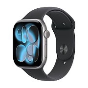 Apple Watch Series 11 GPS + Cellular 46 mm Carcasă din aluminiu gri spațial cu brățară sport neagră - S/M