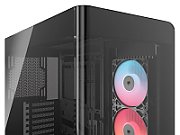Frame 4500X LX-R RGB, Mid Tower, cu 3 ventilatoare incluse 120mm LX-R RGB,  Negru