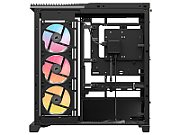 Frame 4500X LX-R RGB, Mid Tower, cu 3 ventilatoare incluse 120mm LX-R RGB,  Negru