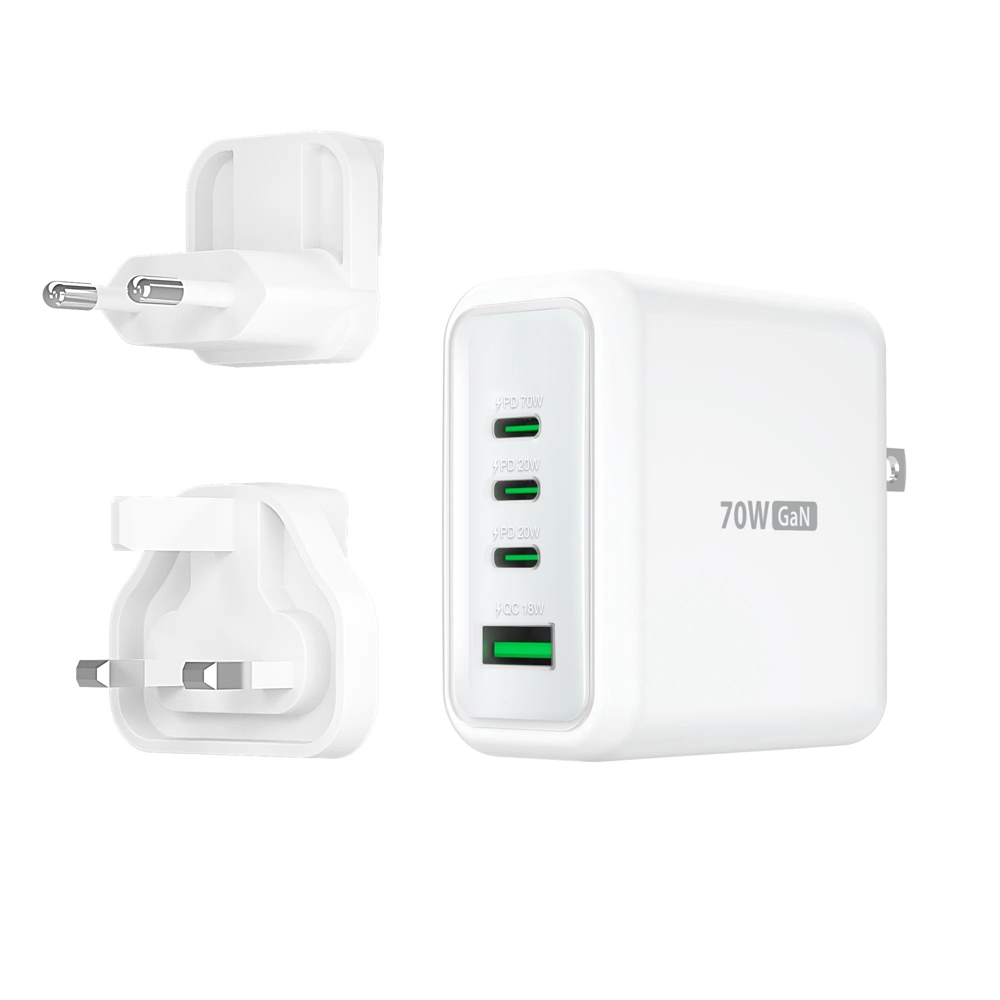 70W GAN USB-C 4-PORT CHARGER/