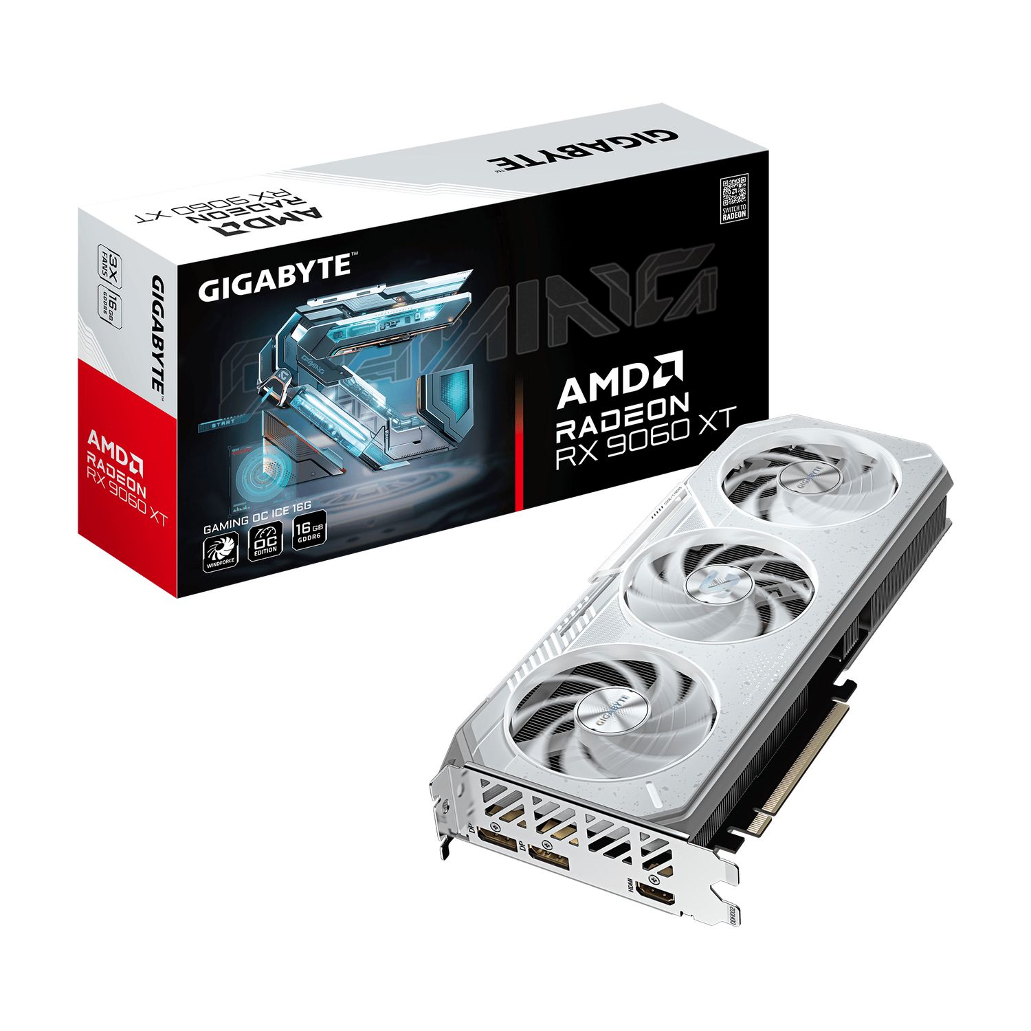 Placa video GIGABYTE Radeon RX 9060 XT GAMING OC ICE 8 GB GDDR6 128 bit