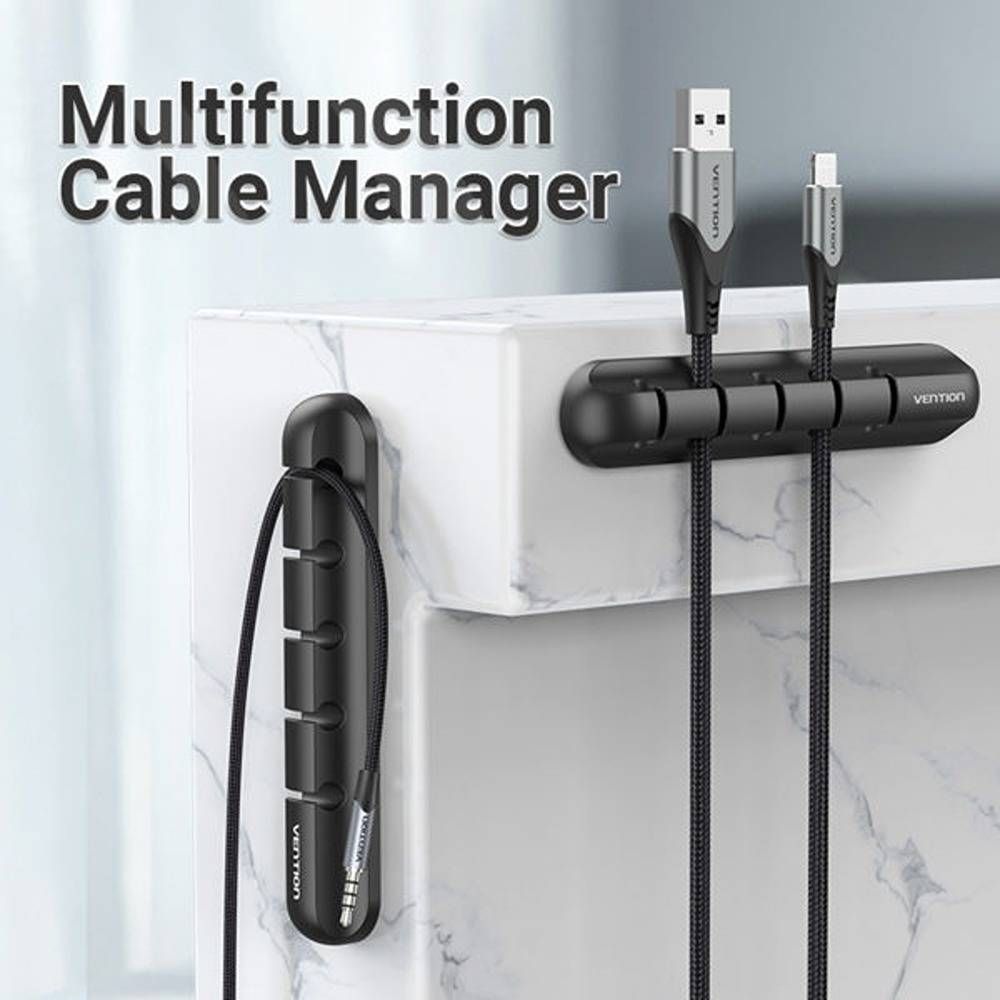 Vention 7 Ports Desktop Cable Manager Black